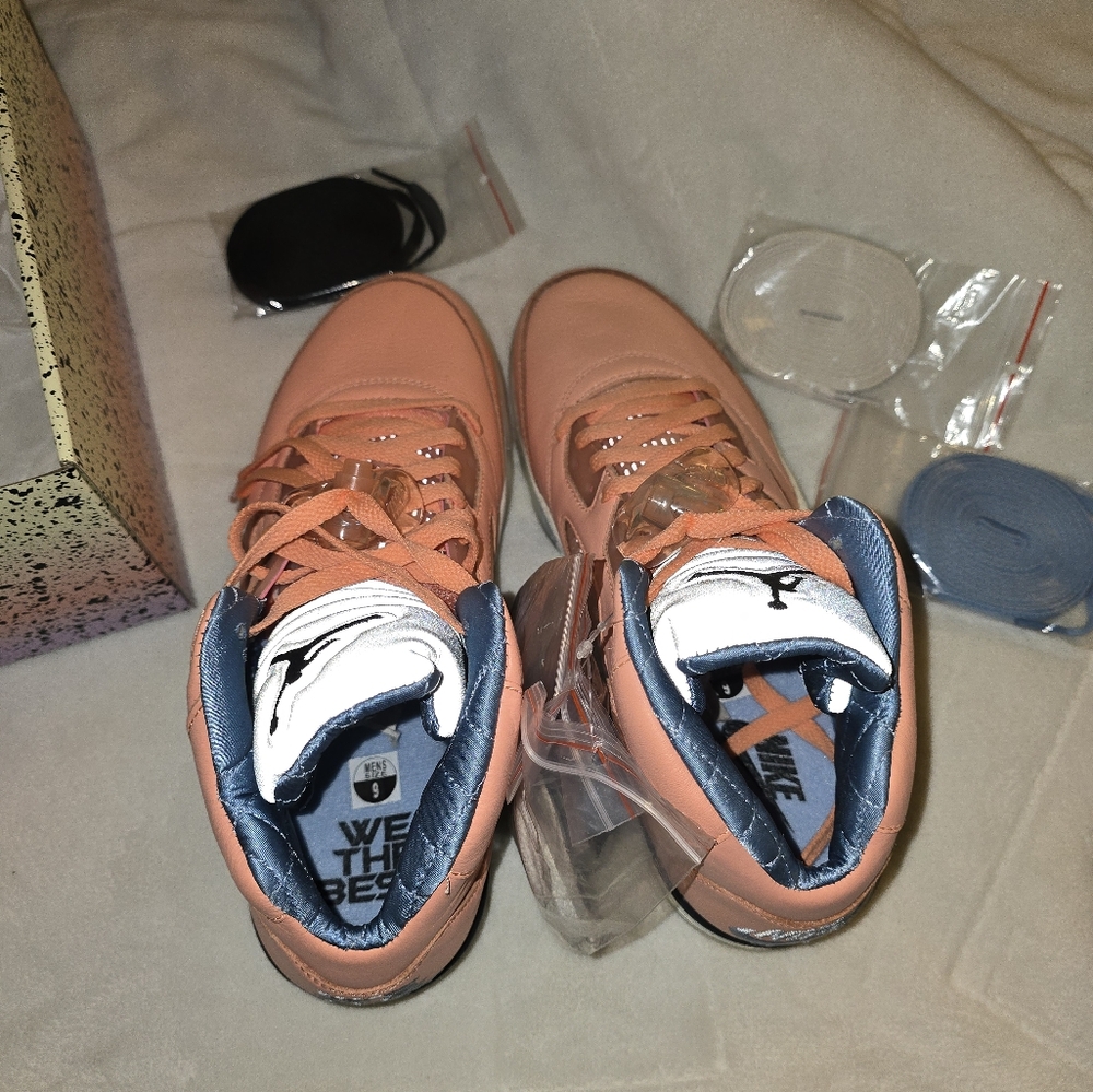 Size 9- Jordan 5 Retro x DJ Khaled We The Best - Crimson Bliss 2022 New With Box - Picture 7 of 12
